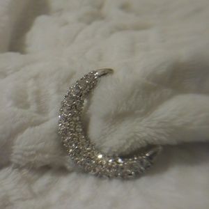 Celestial Brooch rhinestone crescent Moon Brooch